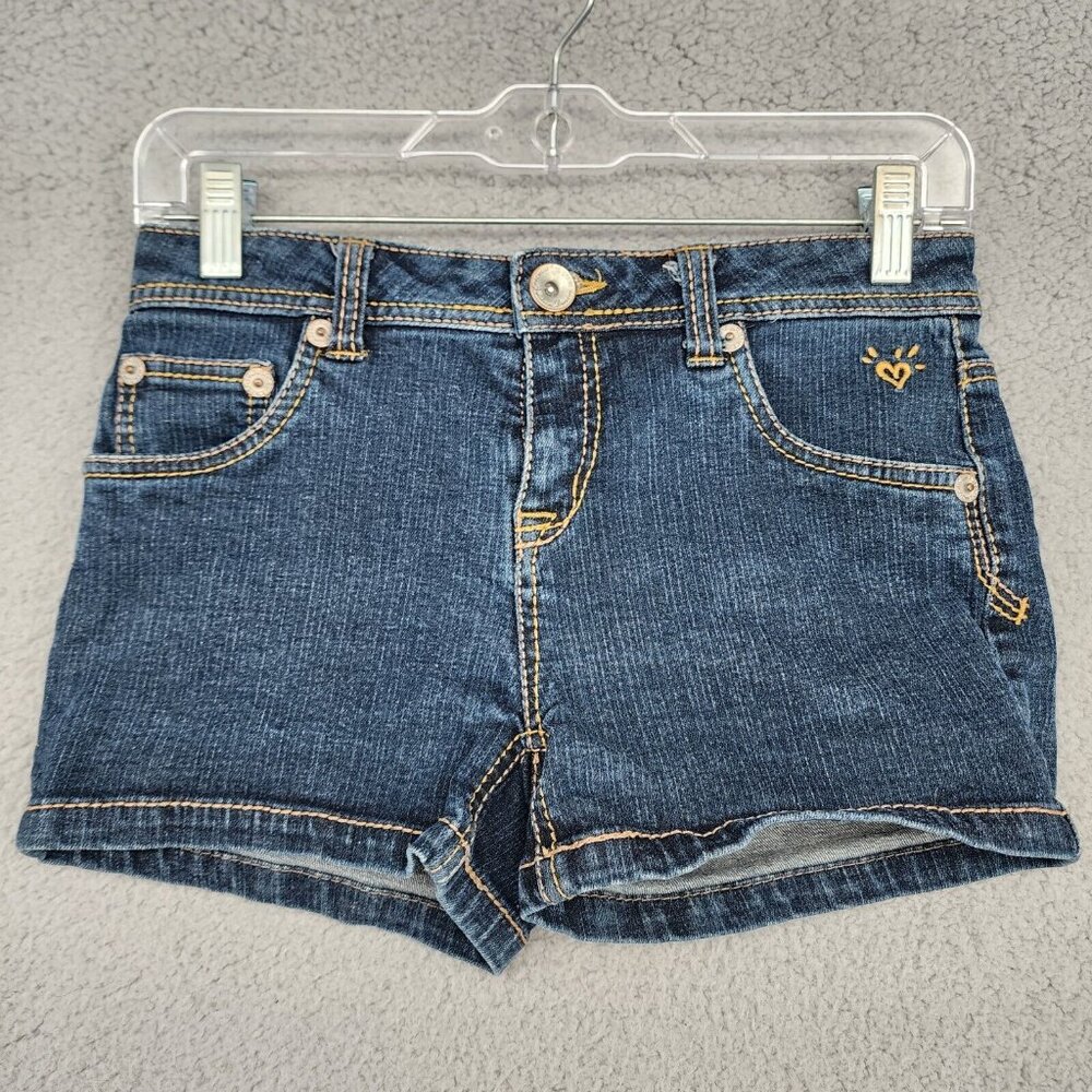 Girl's Justice Jeans Made With Love Denim Medium Wash Shorts 14R
